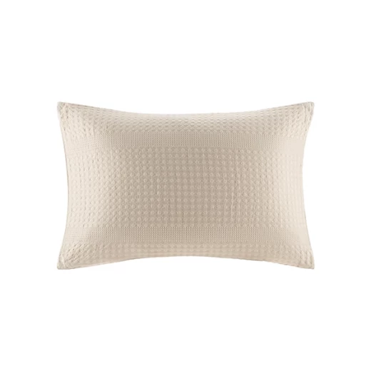 Nova Home Nari Waffle Jaquard Microfiber Comforter Set - Single & Twin - 5Pcs - Beige - Nova Home - Image 4