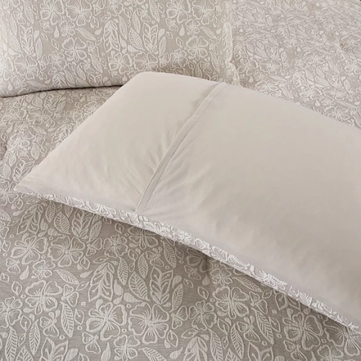 Nova Home Fraidy Cotton Jacquard Comforter Set - 100% Cotton - King - 8Pcs - Taupe - Nova Home - Image 6