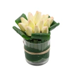 نوفا هوم "Green Tulip" مزهرية زهور - 18 سم - كريمي - نوفا هوم