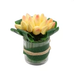 Nova Home "Green Tulip" Artificial Flower Arrangement - 18 cm - Pink - Nova Home
