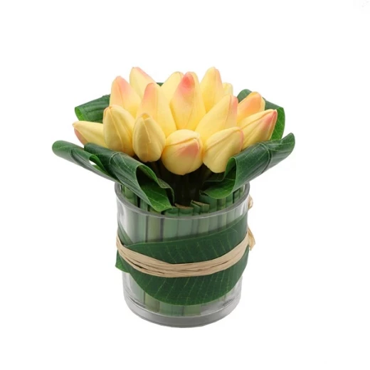 Nova Home "Green Tulip" Artificial Flower Arrangement - 18 cm - Pink Nova Home "Green Tulip" Artificial Flower Arrangement - 18 cm - Pink