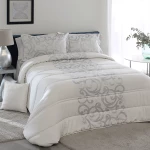 Nova Home Amiens Spanish Jaquard Comforter Set - 6pcs - King & Super King - Grey - Nova Home
