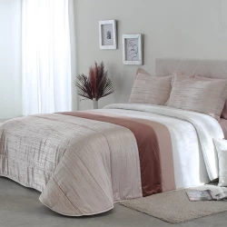 Nova Home Adkins Spanish Jaquard Comforter Set - 6pcs - King & Super King - Pink