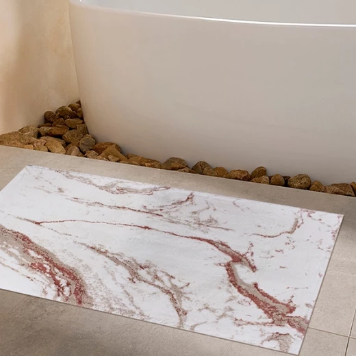 نوفا هوم "Eco Marble" طقم أرضية حمام - قطن 100% - 2 قطعة - بيج - نوفا هوم - Image 4