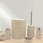 ويفا "Luminous" طقم اكسسوارات الحمام - 5 قطع - بيج - ويفا