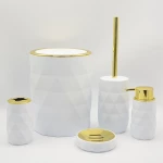 Weva Luminous Bathroom Set - 5 Pcs - White - Weva