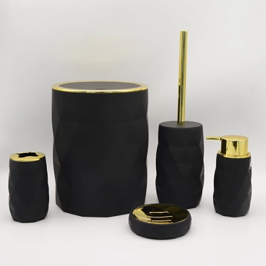 ويفا "Luminous" طقم اكسسوارات الحمام - 5 قطع - أسود - ويفا - Image 2