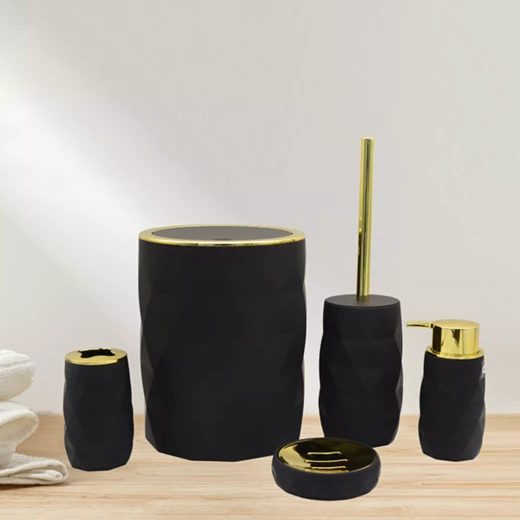 ويفا "Luminous" طقم اكسسوارات الحمام - 5 قطع - أسود - ويفا - Image 5