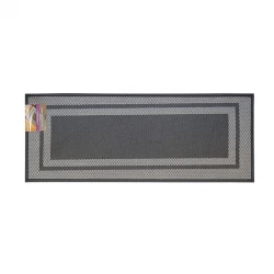 نوفا هوم "Trellis" أرضية مطبخ منسوجة بخلفية مطاط - 46x120 سم - أسود