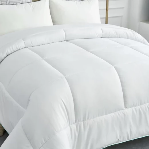 Nova Home "Majestic" Microgel Down Alternative Comforter - Cover 100% Cotton, 233 Thread Count - Queen - White Nova Home "Majestic" Microgel Down Alternative Comforter - Cover 100% Cotton, 233 Thread Count - Queen - White