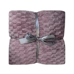 Nova Home Maze Winter Soft Flannel Blanket - King & Super King - Mauve - Nova Home