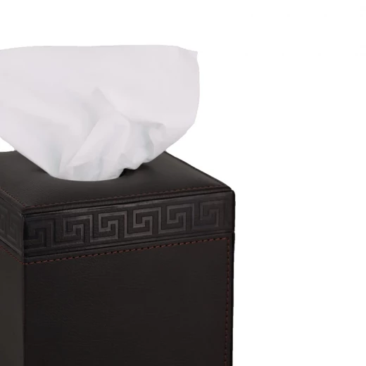 Nova Home Versace Square Leather Tissue Box - Black - Nova Home - Image 3