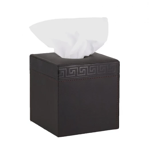 Nova Home Versace Square Leather Tissue Box - Black Nova Home Versace Square Leather Tissue Box - Black