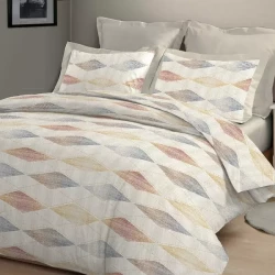 نوفا هوم Tapestry طقم وجه لحاف شتوي قطن فلانيل دافئ - مجوز & مجوز كبير - 4 قطع - متعدد الألوان