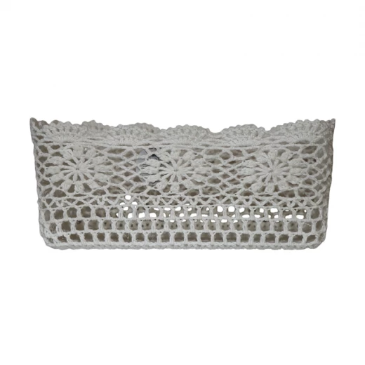 نوفا هوم "Threadlet" سلة كروشيه قطن - أبيض نوفا هوم "Threadlet" سلة كروشيه قطن - أبيض