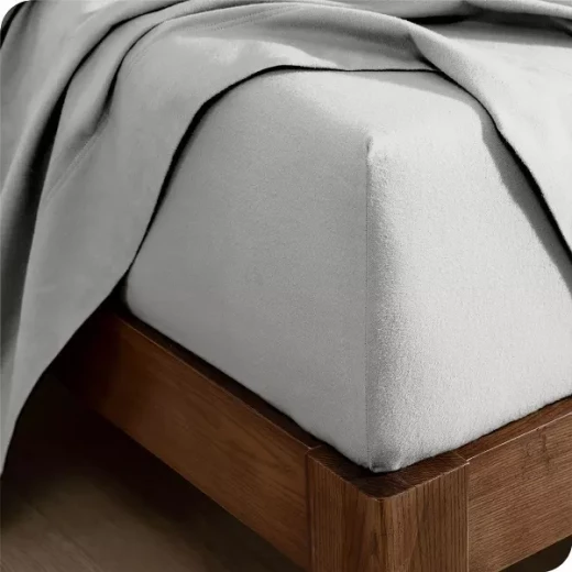 نوفا هوم Cotton Warm طقم شرشف مطاط شتوي قطن فلانيل دافئ - مفرد & مفرد كبير - 2 قطع - رمادي - نوفا هوم - Image 2