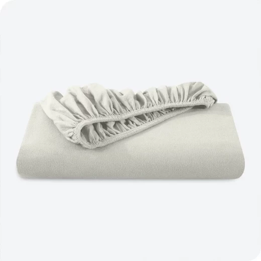 نوفا هوم Cotton Warm طقم شرشف مطاط شتوي قطن فلانيل دافئ - مجوز & مجوز كبير - 3 قطع - أوف وايت - نوفا هوم - Image 4