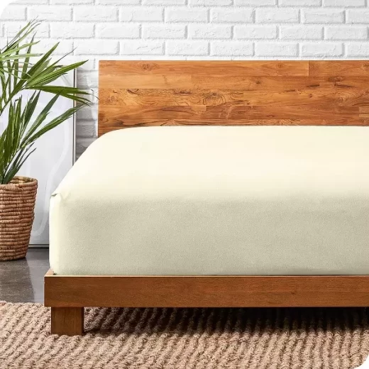نوفا هوم Cotton Warm طقم شرشف مطاط شتوي قطن فلانيل دافئ - مفرد ونص & كوين - 3 قطع - بيج - نوفا هوم - Image 2
