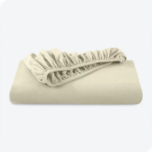 نوفا هوم Cotton Warm طقم شرشف مطاط شتوي قطن فلانيل دافئ - مفرد & مفرد كبير - 2 قطع - بيج - نوفا هوم - Image 4