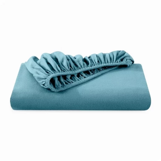 نوفا هوم Cotton Warm طقم شرشف مطاط شتوي قطن فلانيل دافئ - مفرد & مفرد كبير - 2 قطع - أزرق - نوفا هوم - Image 3