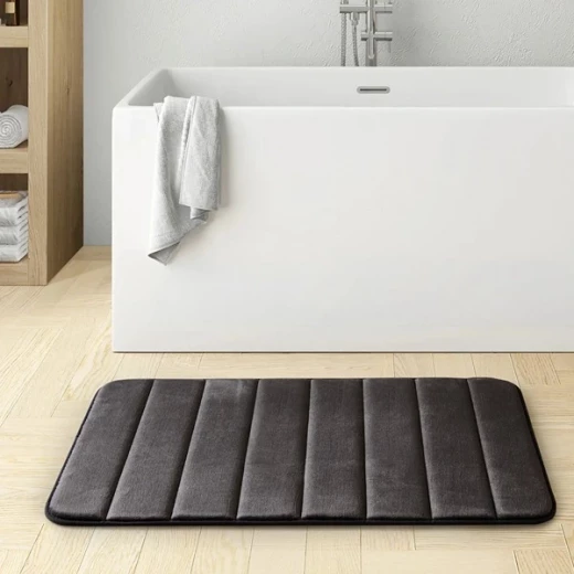 Nova Home Steps Memory Foam Non-Slip Bath Mat - 50x80 Cm - Dark Grey - Nova Home - Image 4