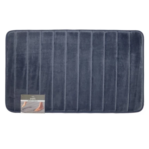 Nova Home Steps Memory Foam Non-Slip Bath Mat - 50x80 Cm - Blue Nova Home Steps Memory Foam Non-Slip Bath Mat - 50x80 Cm - Blue