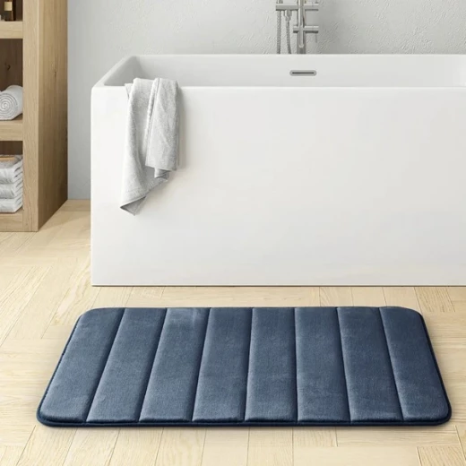 Nova Home Steps Memory Foam Non-Slip Bath Mat - 50x80 Cm - Blue - Nova Home - Image 4