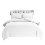 نوفا هوم "Cottontex" طقم وجه لحاف - قطن 100% ، 200 خيط لكل انش مربع - كوين -3 قطع - أبيض - نوفا هوم