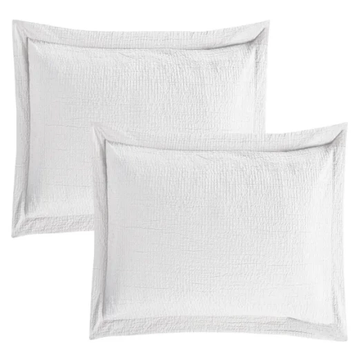 نوفا هوم "Cottontex" طقم وجه لحاف - قطن 100% ، 200 خيط لكل انش مربع - كوين -3 قطع - أبيض - نوفا هوم - Image 2