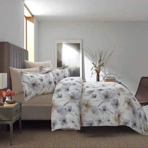 نوفا هوم Chintz طقم لحاف مايكروفايبر بنمط مطبوع - 6 قطع - مجوز & مجوز كبير - بيج - نوفا هوم - Image 4