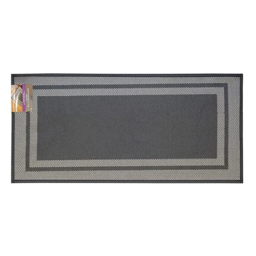 Nova Home Trellis Jaquard Woven Kitchen Mat W & Rubber Backing - 70x130 Cm - Black Nova Home Trellis Jaquard Woven Kitchen Mat W & Rubber Backing - 70x130 Cm - Black