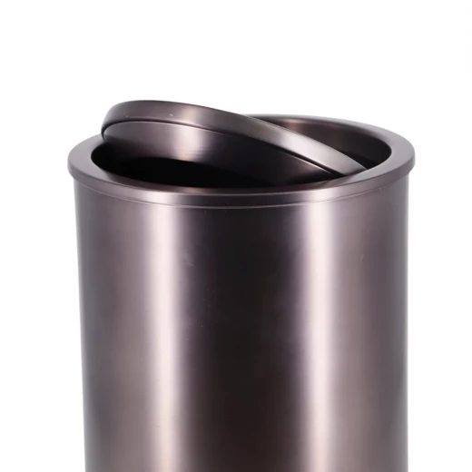 ويفا "Elagnaza" سلة مهملات بغطاء قابل للطي - 8 لتر - رمادي - ويفا - Image 2