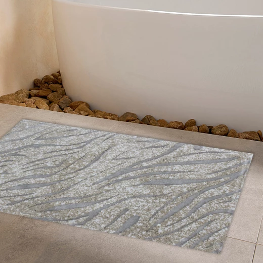 نوفا هوم "Zetra" قطن أرضية حمام - 60x100 سم - فضي - نوفا هوم - Image 2