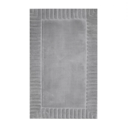 Nova Home Lasan Cotton Bath Rug - 60x100 Cm - Light Grey Nova Home Lasan Cotton Bath Rug - 60x100 Cm - Light Grey