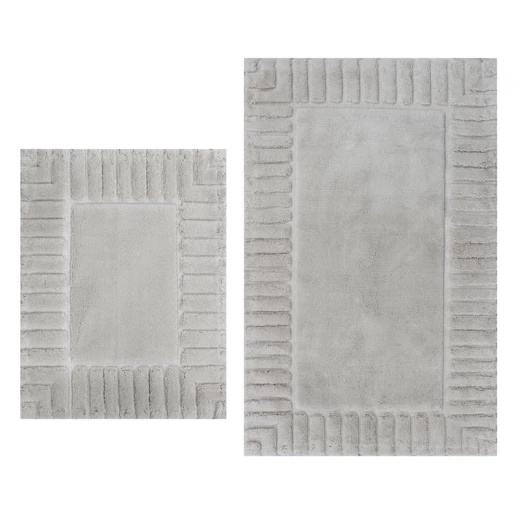 Nova Home Lasan Cotton Bath Rug Set - 2Pcs - Beige Nova Home Lasan Cotton Bath Rug Set - 2Pcs - Beige