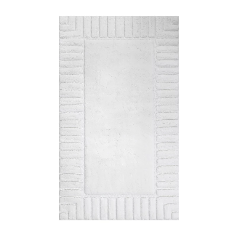 Nova Home Lasan Cotton Bath Rug - 60x100 Cm - Ecru - Nova Home