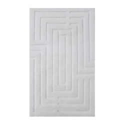 Nova Home Sevara Cotton Bath Rug - 60x100 Cm - Ecru