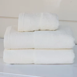 Nova Home Enigma Jacquard Towel with Leafs Details - 100% Cotton - 50x90 Cm - Cream