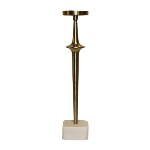 Weva Large  White & Gold Candle Holder Flamelet - Weva - Image 2