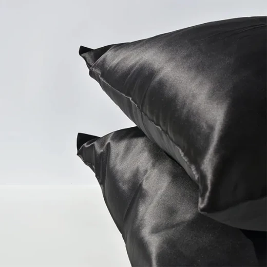 Nova Home Yildiz Satin Pillow Case Set - 2Pcs - Black - Nova Home - Image 3