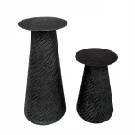 Weva Small Grey Ribbed Hammered Candle Holder "Trend Prism" - Weva