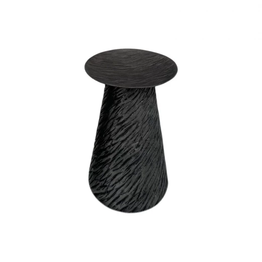 Weva Small Grey Ribbed Hammered Candle Holder "Trend Prism" - Weva - Image 3