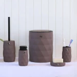 ويفا "Luminous" طقم اكسسوارات الحمام - 5 قطع - بني - ويفا