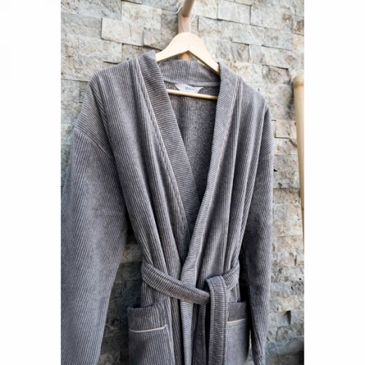 ويفا Dapper روب إستحمام - 100% قطن - XL - رمادي - ويفا - Image 7