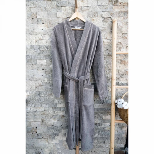 ويفا Dapper روب إستحمام - 100% قطن - XXL - رمادي - ويفا - Image 5