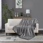 Nova Home Syros Winter Soft Jaquard Blanket -King/Super King - Grey - Nova Home