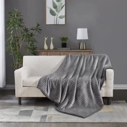 Nova Home Syros Winter Soft Jaquard Blanket -King/Super King - Grey