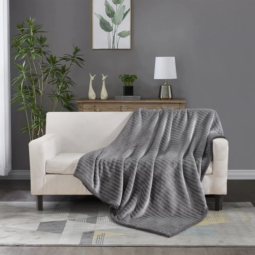 Nova Home Syros Winter Soft Jaquard Blanket -King/Super King - Grey - Nova Home - Image 4
