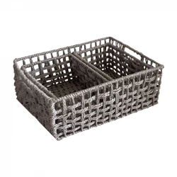 Weva Zelt Paper String Storage Basket Set - 3pcs - Grey