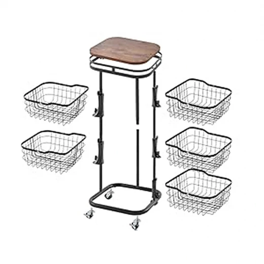 ‏ويفا ‏Rotate ‏‏عربة تخزين 5 ‏طبقات مع عجلات قابلة للقفل ‏– ‏أسود - ويفا - Image 10
